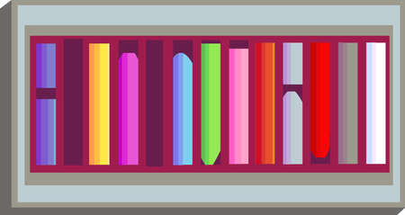 a box of colorful pastel crayonsのイラスト素材