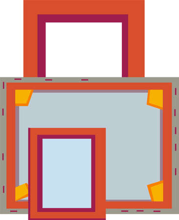 Picture frames. Canvas and baguette. Objects for the artistのイラスト素材