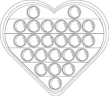 Anti-stress toy Pop is. Toy heart coloring book.のイラスト素材