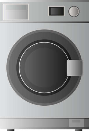 Washer. Vector bathroom equipment for wash fabricsのイラスト素材