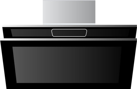 Appliances. Modern kitchen hood in black color.のイラスト素材