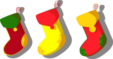 Christmas stocking isolated on a white background.