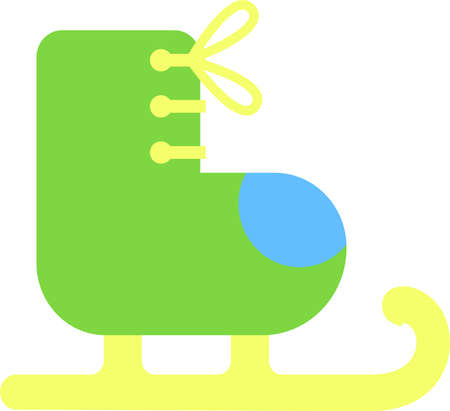 Winter figure skates on a white backgroundのイラスト素材