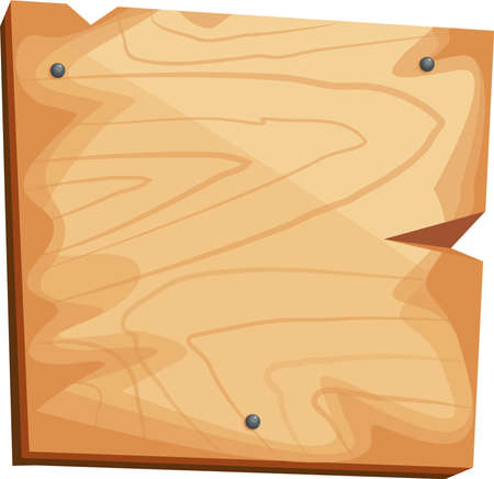 Wooden signboard. A wooden board, an empty signboard or a pointer.のイラスト素材
