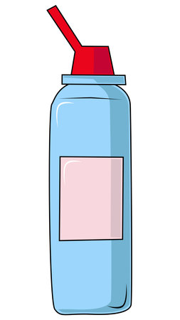 Vector medical moisturizer against flu and nasal diseases.のイラスト素材