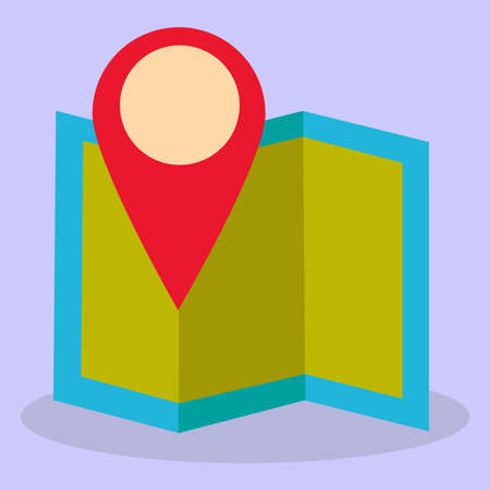 Design in a flat style. Navigation map icon.のイラスト素材