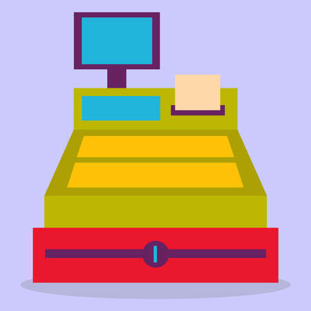 The cash register icon. Color symbol, logo illustration. Cash. Sale.のイラスト素材