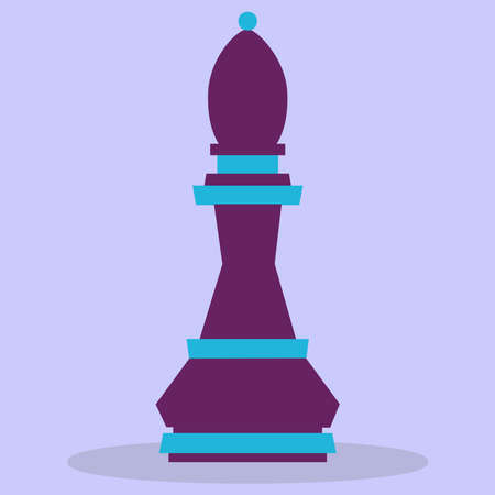 Bishop, chess piece. Game. Chess tournament. The image is made in a flat style. Vector illustration. A series of business icons.のイラスト素材