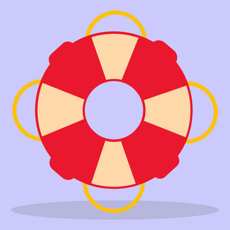 A lifeline. A sign of salvation and help. The image is made in a flat style. Vector illustration. A series of business icons.のイラスト素材