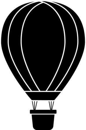 Vector illustration of a black silhouette. Air transport for travel.のイラスト素材