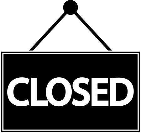 The icon is a sign with the inscription closed.のイラスト素材