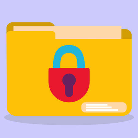 Protection of personal data. Vector illustration in a flat style.のイラスト素材