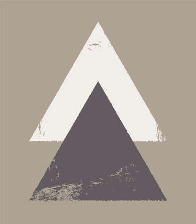 Fashionable, modern, abstract, minimalistic composition. With the effect of antiquity.のイラスト素材