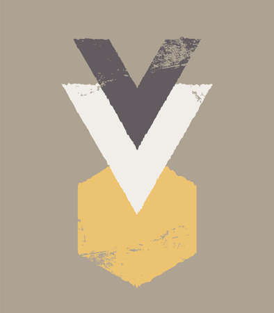 Abstract illustration and modern print for design, cover art, drawing.のイラスト素材