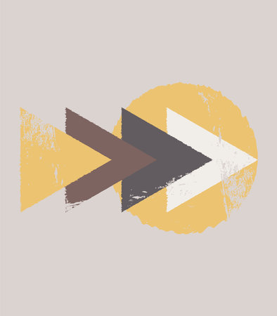 A set of groups of geometric shapes. Abstract illustration and modern print for logo design, cover art, drawing. In the boho style.のイラスト素材