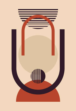 Modern illustration with watercolor circles, spots, golden lines, powder, brush strokes. Blue, brown transparent circles for wall drawings, logos, covers isolated on a white background. Boho style.のイラスト素材