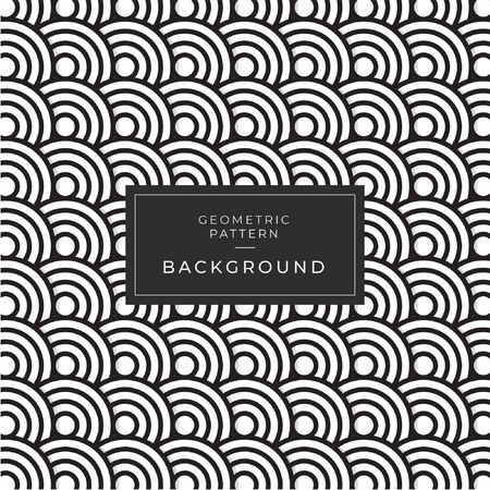 geometric Seamless pattern circle Japanese ornament backgroundのイラスト素材