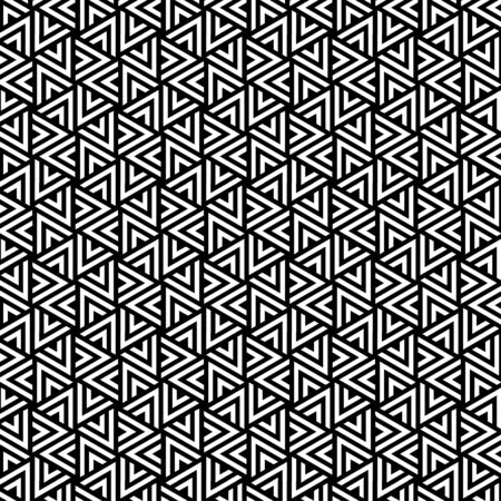 pattern design geometric seamless triangle line background black and white vector web illustration...