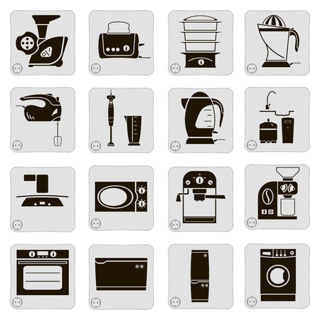 electrical devices in the kitchenのイラスト素材