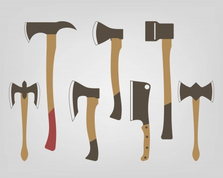 icons of axesのイラスト素材