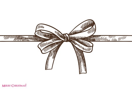 gift ribbon bow beautifully collected. vector illustrationのイラスト素材