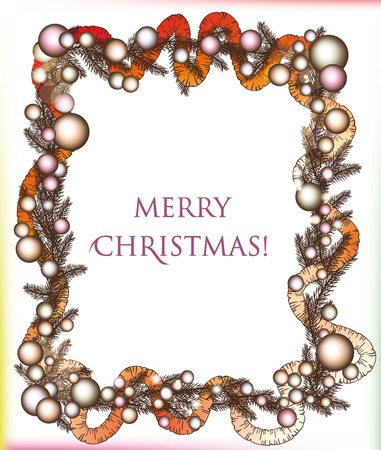 New Year\'s and Merry Christmas card handmadeのイラスト素材