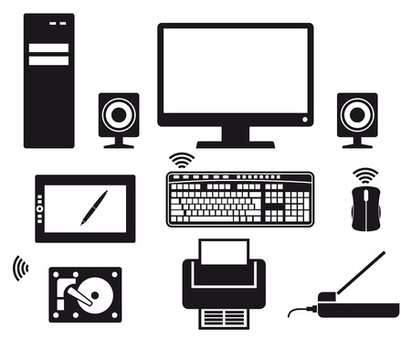 computer Icons vector black icon on white backgroundのイラスト素材