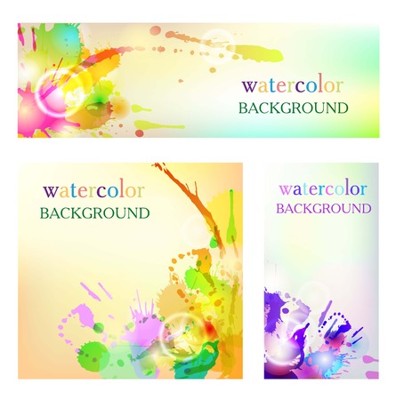watercolor background color colorful bright succulent uniqueのイラスト素材