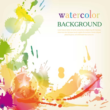 watercolor background color colorful bright succulent uniqueのイラスト素材