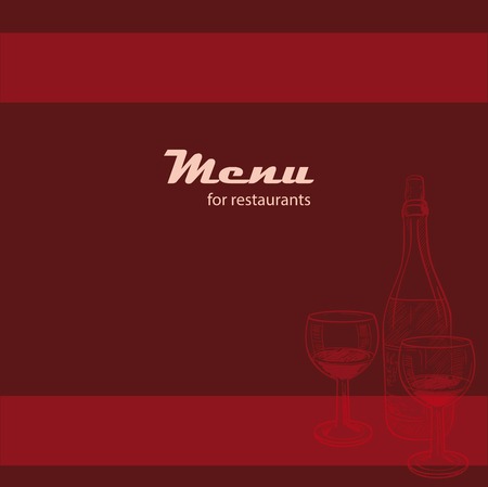 The sample design of the first sheet of the restaurant menuのイラスト素材