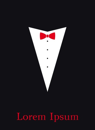 red bow tie. simple elegant vector backgroundのイラスト素材