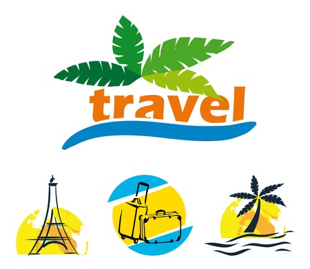 color icon of travel on a white backgroundのイラスト素材