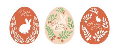 painted easter egg on a white background
