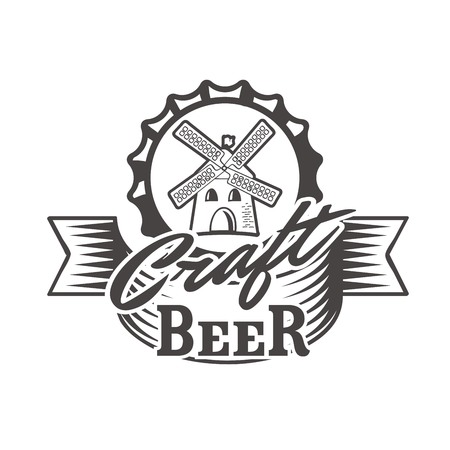 Private brewery label. Private brewery icon.のイラスト素材
