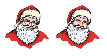 Santa Claus. Happy New Year. Merry Christmas. Vector fairytale character on a white backgroundのイラスト素材