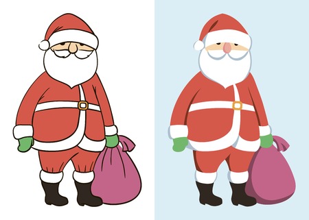 Santa Claus. Happy New Year. Merry Christmas. fairytale character on a whiteのイラスト素材