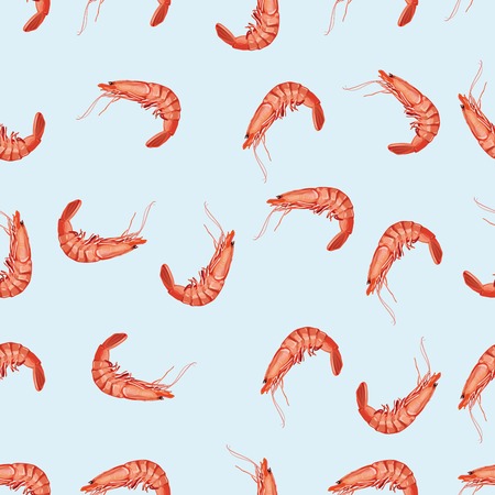 shrimp. seafood. seamless backgroundの写真素材