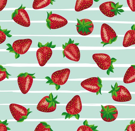 Strawberry. seamless backgroundのイラスト素材