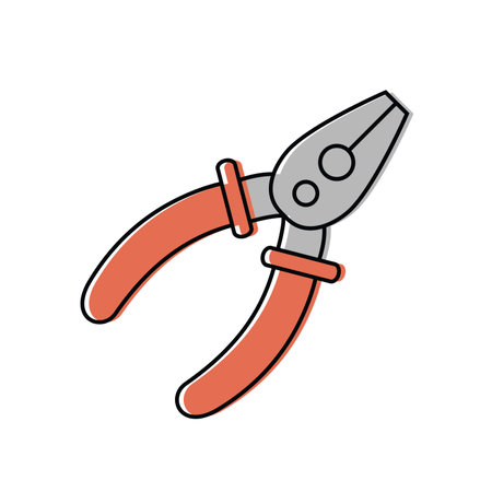 pliers. hand locksmith tools. vector icon in flat styleのイラスト素材