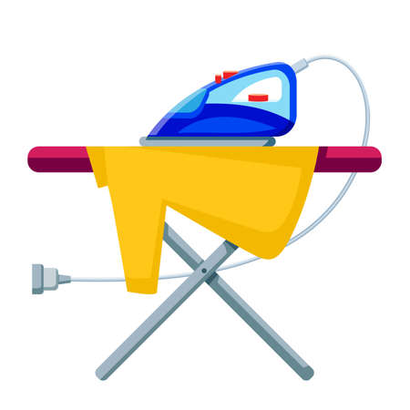 electric steam iron illustrationのイラスト素材