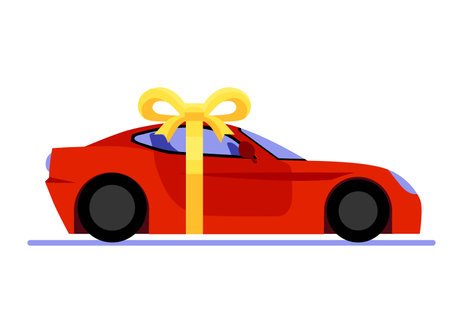 car. sports car. vector icon in flat styleのイラスト素材
