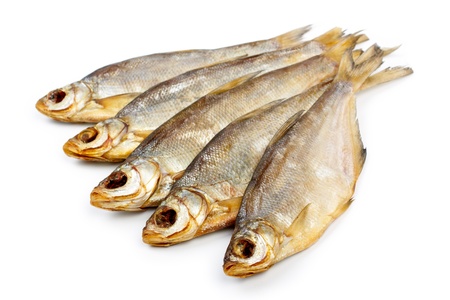 dry fish put in a heapの写真素材
