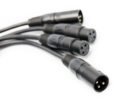 Audio connectors isolated on white
