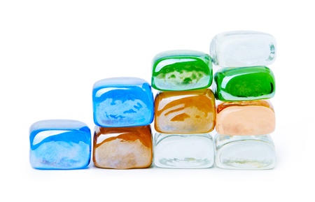 Figure from color stones in the form of a ladderの写真素材