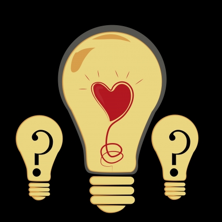 Three yellow bulbs showing how beautiful an idea isのイラスト素材