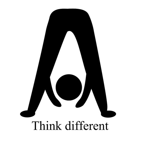 a black silhouette of a human body with its head in its handsのイラスト素材