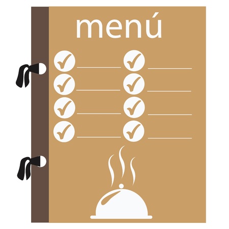 a menu of white checklist in a restaurantのイラスト素材