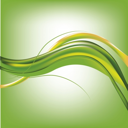 a green wave with a yellow wave mixing each other in a green white backgroundのイラスト素材