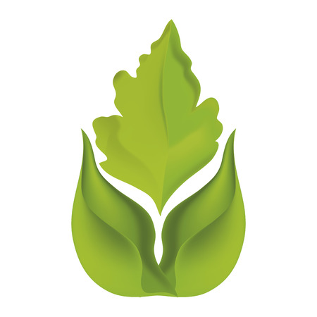 a group of leafs making a pattern in white backgroundのイラスト素材