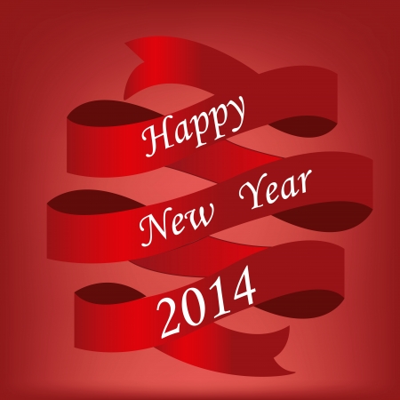 a wrapped ribbon with some white text for this new yearのイラスト素材